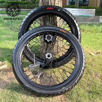 Ensemble de roues MORSPEC Surron Light Bee Lbx Supermoto Lbx Talaria pour moto SuperMoto, jantes noires 70/90-17 90/80-17 17 pouces