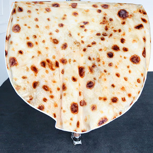 Venta al por mayor mexicano 150cm 180cm un solo lado niños Tortilla franela <span class=keywords><strong>Pizza</strong></span> Manta polar mantas - Product Image 4