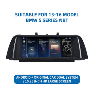 วิทยุติดรถยนต์ระบบแอนดรอยด์แบบดูอัลซิสเต็ม หน้าจอสัมผัส LCD ขนาด 10.25 นิ้ว ความละเอียดสูง สำหรับรถยนต์ BMW ซีรีส์ 5 รุ่น F10 F11 NBT ปี 2013-2016 - Product Image 1