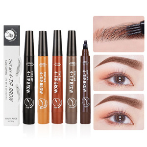 Lápiz de Cejas Impermeable de 4 Puntas, Lápiz Líquido para Cejas Resistente al Sudor, para un Diseño de Maquillaje con Trazos Finos y Naturales - Product Image 2