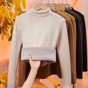 XIYU <span class=keywords><strong>Maglia</strong></span> Termica Invernale da <span class=keywords><strong>Donna</strong></span> a Collo Alto, Foderata in Pile Spesso, Aderente, a Maniche Lunghe - Product Image 1
