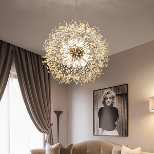 Lusso moderno nordico decorativo pendente lampadina <span class=keywords><strong>di</strong></span> cristallo dente <span class=keywords><strong>di</strong></span> leone soggiorno sala da pranzo decorazione della casa lampadari a LED luci a sospensione - Product Image 6