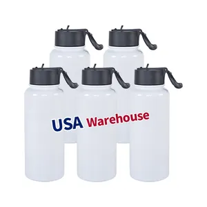 Usa Warehouse Hot Sale Custom Sublimation 20Oz 32Oz Insulated Stainless Steel Bike Water Bottle