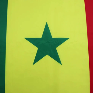 Drapeaux du Sénégal personnalisés 3x5 pieds logo imprimé vert jaune rouge étoile drapeau échange main agitant <span class=keywords><strong>voiture</strong></span> drapeau des pays du Sénégal - Product Image 4