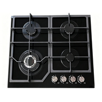 Table de cuisson à gaz encastrable 60 cm avec 4 brûleurs, en verre trempé, pour usage domestique et professionnel (OEM/ODM)