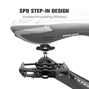 CXWXC 2 In 1 bisiklet kilidi pedalı alüminyum Anti-kayma mühürlü rulman kilit pedalı aksesuarları - Product Image 3