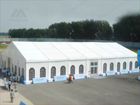 Tente de réception imperméable en aluminium blanche pour mariages et événements, 15x30m, 20x50m, capacité 1000 personnes, idéale pour 500 personnes