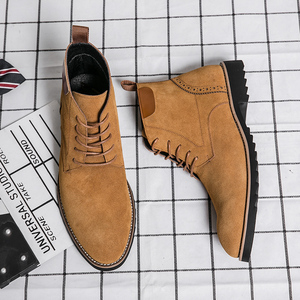 Stivaletti con plateau in camoscio invernale da uomo di nuova tendenza 7806 2024 inverno - Product Image 1