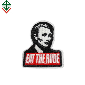 Nhà Máy Trực Tiếp Thêu Vá Bán Vui Người Nổi Tiếng Câu Nói Sắt Trên Các Bản Vá Lỗi Thêu Đính - Product Image 4