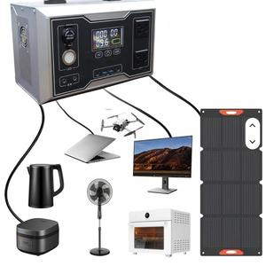 220V 110V 500 W Pure Sine Wave Portable Power Station All-in-One Solar <b>Generator</b> Lithium Pack Light Home Outdoor <b>Camping</b> US FU-P - Product Image 4