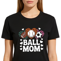 Impression par transfert thermique DTF lavable à chaud pour T-shirts, motif « Ball Mom » – Meilleure vente