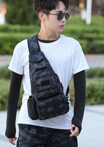 Sac de sport à la mode pour hommes sac de taille de marque poitrine unique épaule bandoulière fonctionnel tactique fronde sac à dos d'été - Product Image 4