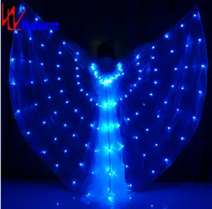 WL-0160 telecomando Puntelli di Ballo LED Ali di Isis Luminoso Abbigliamento danza Del Ventre LED Fata/Ali di Angelo delle ragazze abiti Rave vestiti