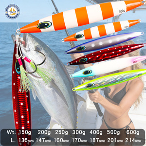 Señuelo de pesca de fondo de 150g-600g de hundimiento lento para la pesca de pargo en aguas profundas - Product Image 3