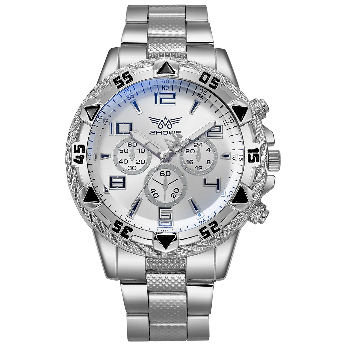 Listo para enviar Elegante de alta calidad Nuevo diseño Original Más vendido En venta Reloj de cuarzo personalizado para hombres Banda de acero inoxidable 39
