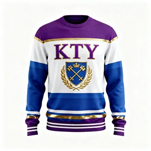 Maglione Casual da Uomo con Collo Tondo, Stile Fraternità Greca, Personalizzabile, Taglie Grandi, Produzione Diretta - Product Image 2