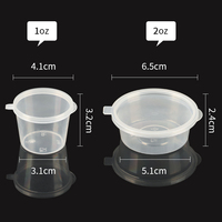 Restaurant Teller Sauce Cup Deckel Dessert Cups Home Küche Lagerung klare Plastik box für Sauce Home Küche Plastik Sauce Cup
