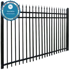 modern galvanized metal iron fence panel and gates for garden or villa (Guangzhou Factory)