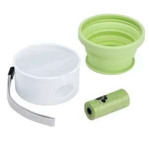 Hot Selling 3-in-1 Collapsible Silicone Dog Travel Bowls Food Grade Water Cup Feeder 150ml Outdoor Hiking For Pets