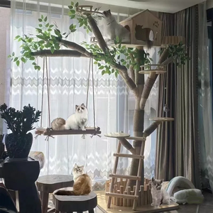 <span class=keywords><strong>Arbre</strong></span> à <span class=keywords><strong>chat</strong></span> en sisal Dongma style mignon avec jouets intégrés, griffoir, jouet interactif et structure d'escalade - Schéma d'installation - Product Image 2