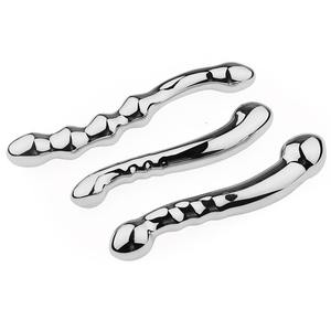 304 Edelstahl Doppelkopf Anal Plug Set Sexspielzeug für Erwachsene Prostata-Massage gerät Metall Mastur bator Butt Plug - Product Image 2