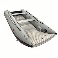 Bateau gonflable catamaran de 3,6 m en PVC Mehler de 0,9 mm pour 4 personnes à vendre, logo personnalisé Reachsea avec transom en aluminium