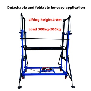 Mới được sử dụng 220V dây điện Dây tời 2-8M 500kg Công suất điều khiển từ xa di động xây dựng thang nâng nền tảng cho bán lẻ - Product Image 2