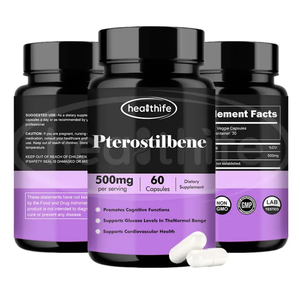 Healthife Private Label An-ti Aging Supoplement 500mg Pterostilbene Capsules - Product Image 1