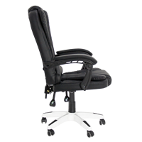 Chaise de bureau pivotante de direction en cuir PU à dossier haut, design moderne et contemporain, confort ergonomique