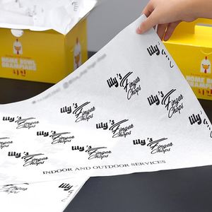 Customized Biodegradable Eco-Friendly Recyclable Greaseproof Waterproof Disposable Hamburger Sandwich Fast Food Wrapping <b>Paper</b> - Product Image 3