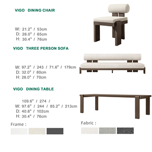 Conjunto de Sofás para Patio de Apartamento o Villa de Estilo Moderno, Muebles de Exterior de Aluminio, Ecológicos e Impermeables, Express Garden - Product Image 3