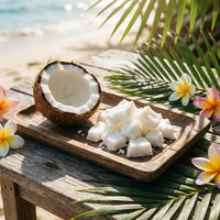 Cire de coco naturelle pure à 100 % de qualité supérieure en morceaux pour la fabrication de bougies parfumées - Cire de coco-soja écologique à forte concentration de parfum