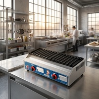 Grill à saucisses au gaz GPL commercial à 16 rainures avec dispositif anti-feu, équipement de cuisson antiadhésif pour hot-dogs, idéal pour la restauration de rue