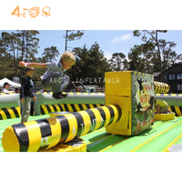 Pista de Obstáculos Inflable Wipeout, Juego Inflable Meltdown, Máquina de Obstáculos Giratorios, Juegos Inflables