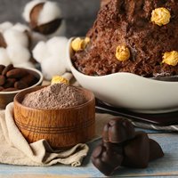 SIGNWIN-MIT 1kg Chocolat Neige Glace Poudre Sac Prix de Gros pour Glace Rasée et Bubble Tea Shop avec Additifs de Sucre