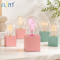 Bombilla LED G80 G95 G125 con Forma de Corazón, Campana y Luna, Funciona con Batería, Base Cuadrada de Cerámica, Colorida, para Fines Decorativos, Lámpara de Regalo