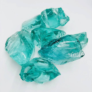 Vetro blu caraibico Chips marmi di vetro e ciottoli per l'abbellimento - Product Image 5