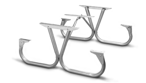 إطار طاولة نزهة من الفولاذ الأسود عالي التحمل، أرجل أثاث خارجية مطلية بالكروم للحدائق والشرفات، طاولة شواء صناعية مخصصة - Product Image 3