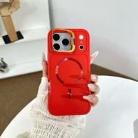 Casing Handphone Mewah Anti Benturan dengan Bingkai Penyangga Kamera untuk Iphone 13 14 15 16 17 18 Pro Max Grosir