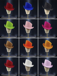Wholesale New Arrival Fashion Women Ladies <strong>Festival</strong> Party Church <strong>Hat</strong> 11 Color Stylish <strong>Men</strong> Derby Top <strong>Hats</strong> - Product Image 2