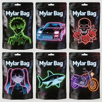 Sachets Doypack Personnalisés Imprimés par Gravure, Refermables, Anti-Odeur, Qualité Alimentaire, en Aluminium 3.5G PET+AL+PE, Emballage Plastique