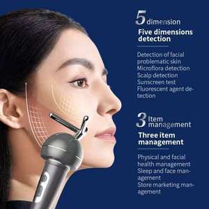 Analyseur de peau multispectral X5 PRO, analyse des pigments et du vieillissement, détection de l'hydratation, analyse de l'acné, resserrement de la peau, utilisation à domicile pour le visage et le cuir chevelu - Product Image 5