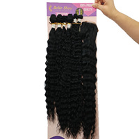 Extensions de Cheveux Synthétiques Ondulés avec Closure, 6 Pièces, pour Femmes, Vente en Gros Usine