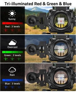 Ống ngắm chiến thuật CVLIFE 4x32 Prism với lưới chiếu sáng đỏ, xanh lá và xanh dương, tích hợp laser chỉ điểm bằng sợi quang - Product Image 6