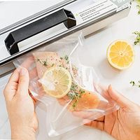 Stokta kabartmalı naylon vakum poşeti sebze deniz ürünleri et için 3 yan mühür plastik Mylar kılıfı isı mühür vakumlama makinesi torba