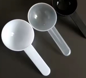 Cuillère doseuse en plastique personnalisée pour poudre protéinée 25 ml 25 cc 12 g 12,5 g, manche court ou long, fond plat ou rond - Product Image 2
