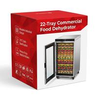 Déshydrateur alimentaire commercial en acier inoxydable à 20 plateaux, pour fruits, légumes, viande séchée, avec contrôle numérique de la température