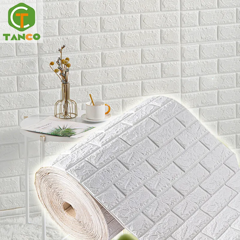 70*10m big roll pe foam wall sticker brick foam wallpaper pegatinas de pared 3d adesivo de parede papel tapiz para pared 3d