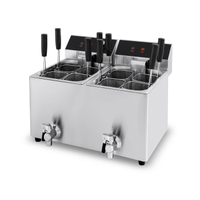 Restoran atas meja komersial 4 keranjang Pasta memasak mie Boiler peralatan dapur mesin Mi Cooker pembuat