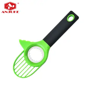 ANJUKE 3 In 1Multifunctional Kitchen Soft Grip Handle Fruit Vegetable Peeler Avocado Slicer Cutter Tool With Fruit Cutter